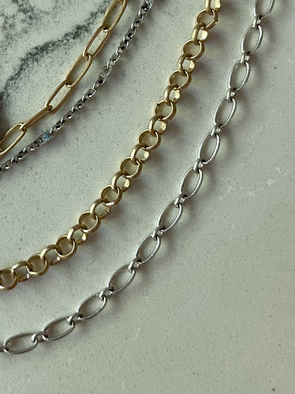 J.Jill Layered Two-Tone Chain Necklace - Gold & Silver - Picture 2 of 2